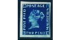 SG4. 1848 2d Indigo-blue. Earliest. MAGNIFICENT...