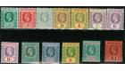 SG40-52. 1912 Set of 12. A superb mint set...