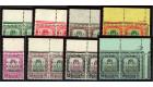 SG48f-55f. 1922 2c to 50c 'No Stop'. Brilliant U/M mint sheet ma
